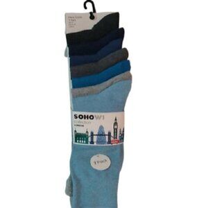 SOHO W1 Collection 7 pairs Socks Blues, Grays
